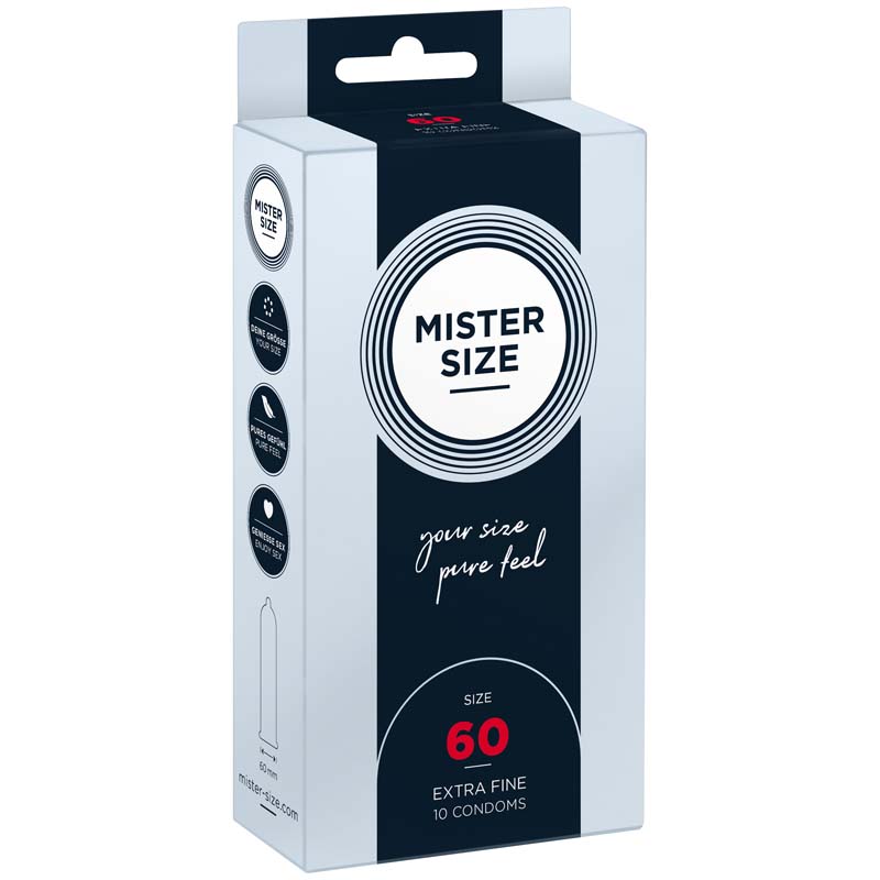 Køb Mister Size 60 mm Kondomer – 10 stk.
