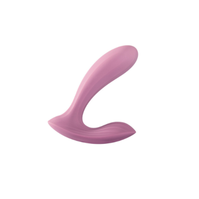 svakom erica app-styret vibrator er en lyserød silikone vibrator som kan indsættes og samtidig stimulerer klitoris