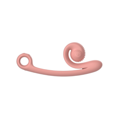 Snail Vibe Curve Vibrator og Klitoris Stimulator Lyserød er en vibrator til både g-punkts- og klitoris stimulation i kropsvenlig silikone