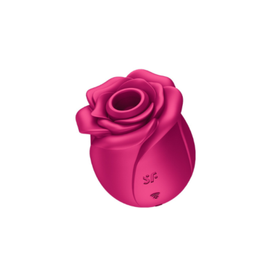 satisfyer pro 2 classic blossom klitoris stimulator er en roseformet stimulator i rød silikone